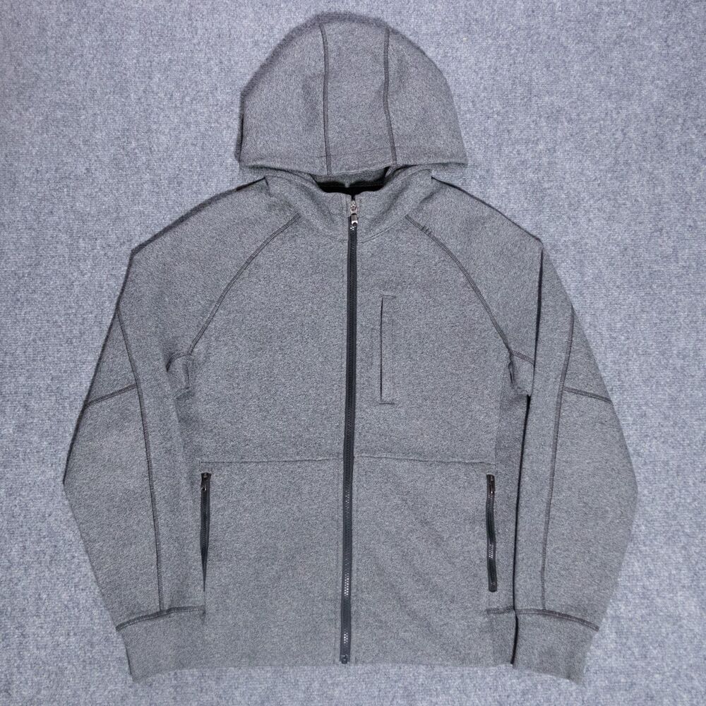 Lululemon Best Coast Full Zip Gray Heavyweight Hoodie Jacket Men's Medium Gym